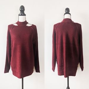 🦋LAST🦋 NWT Jodifl Cutout Collar Oversized Sweater, Size Small